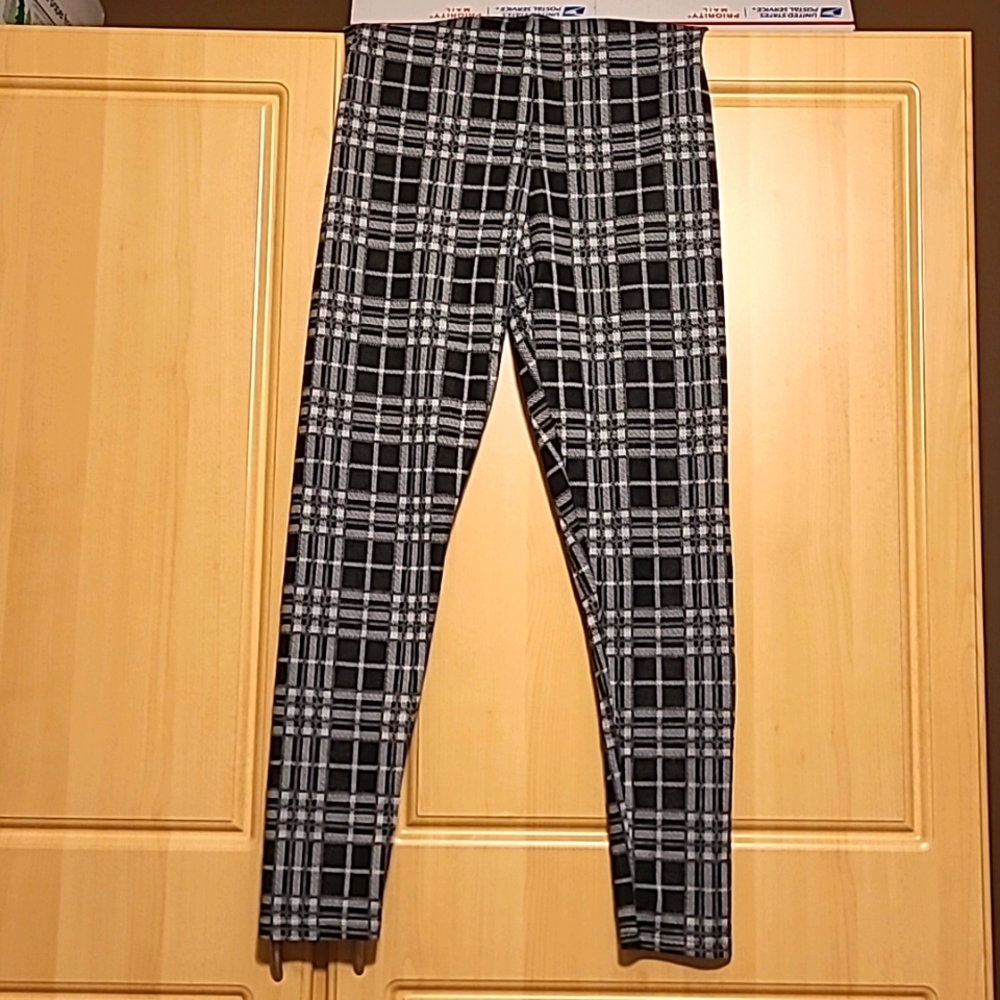 Plaid leggings